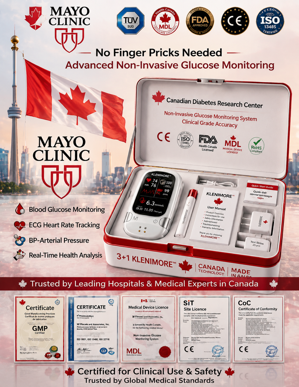Non-Invasive Monitor – 5 Seconds / 99% Accuracy